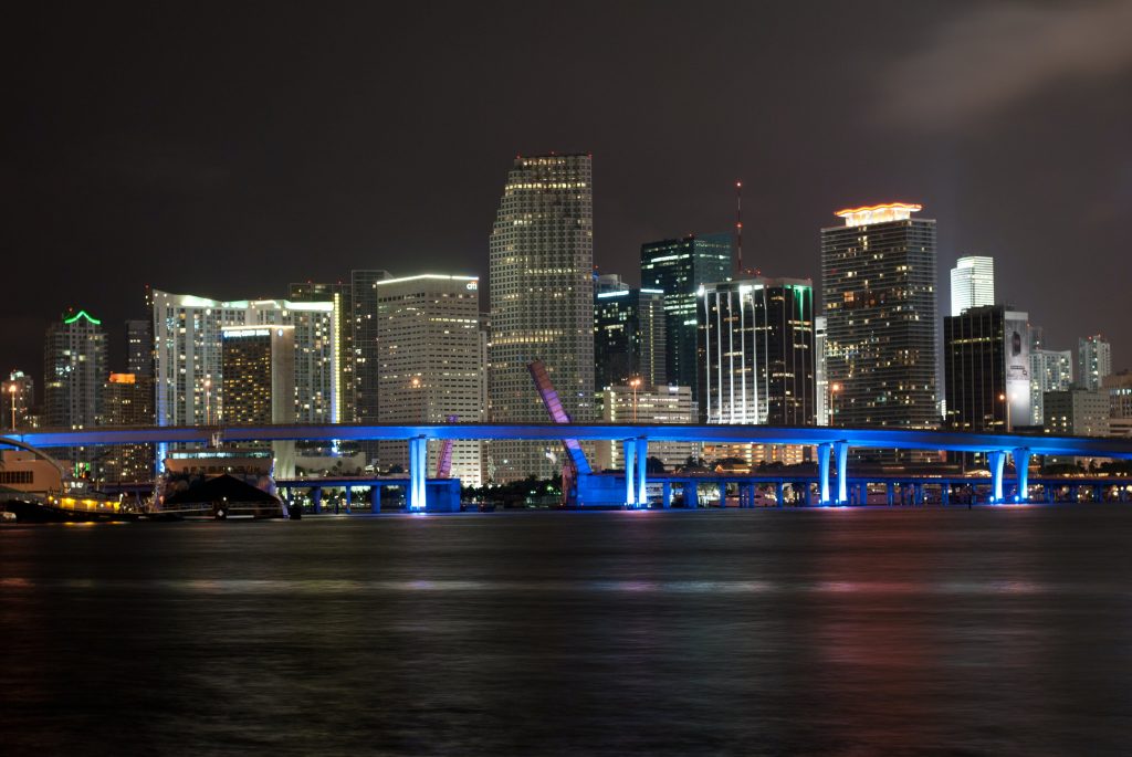 Miami skyline. Ruta Miami, Orlando. 